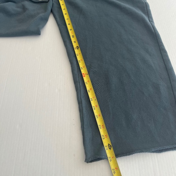 EILEEN FISHER Sz XL Organic Cotton Terry Crop Sweat Pants In Eucalyptus Pull On - Picture 7 of 10